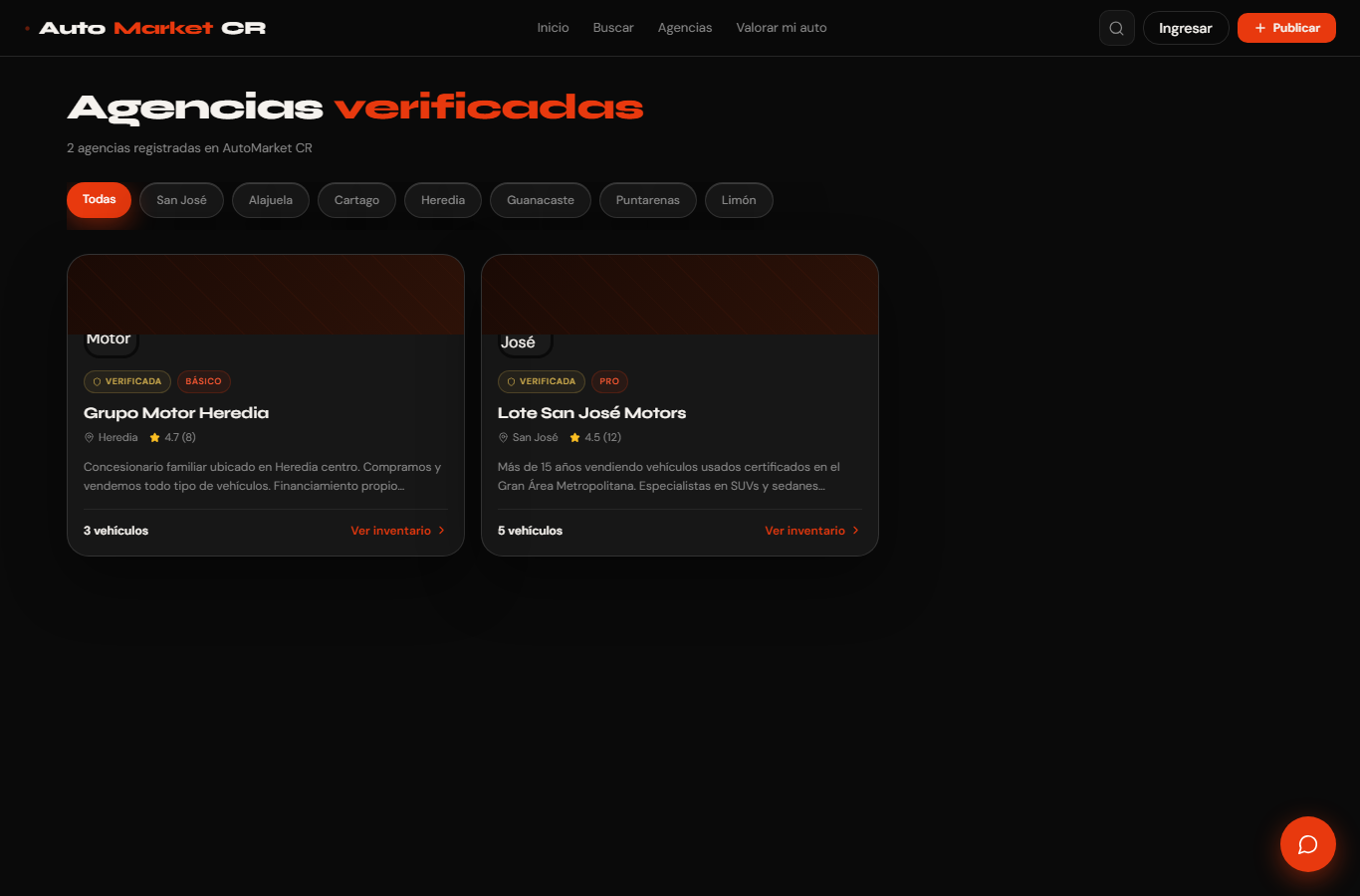 Explorar el directorio de agencias — paso 1