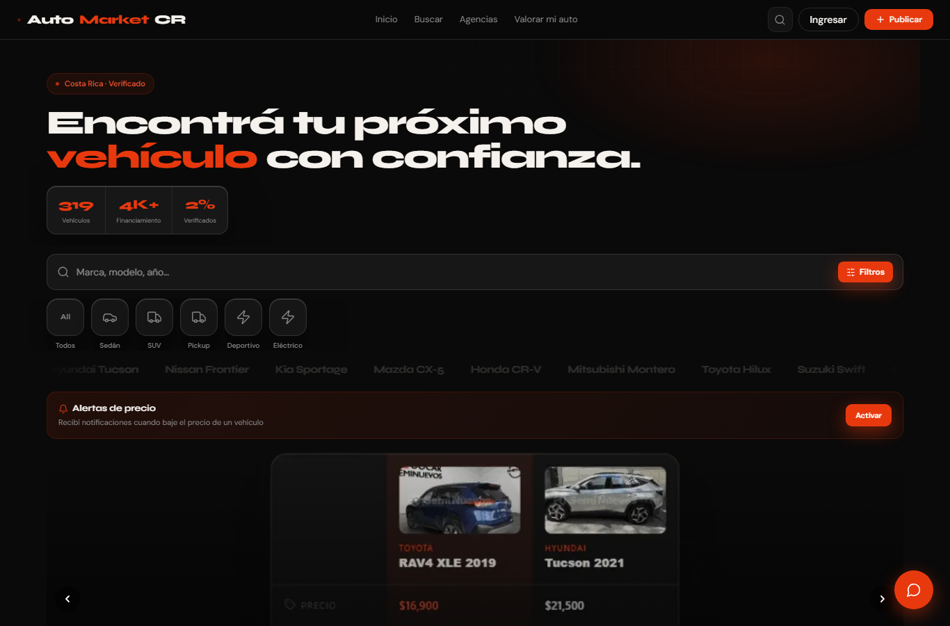 Buscar y filtrar vehículos — paso 1